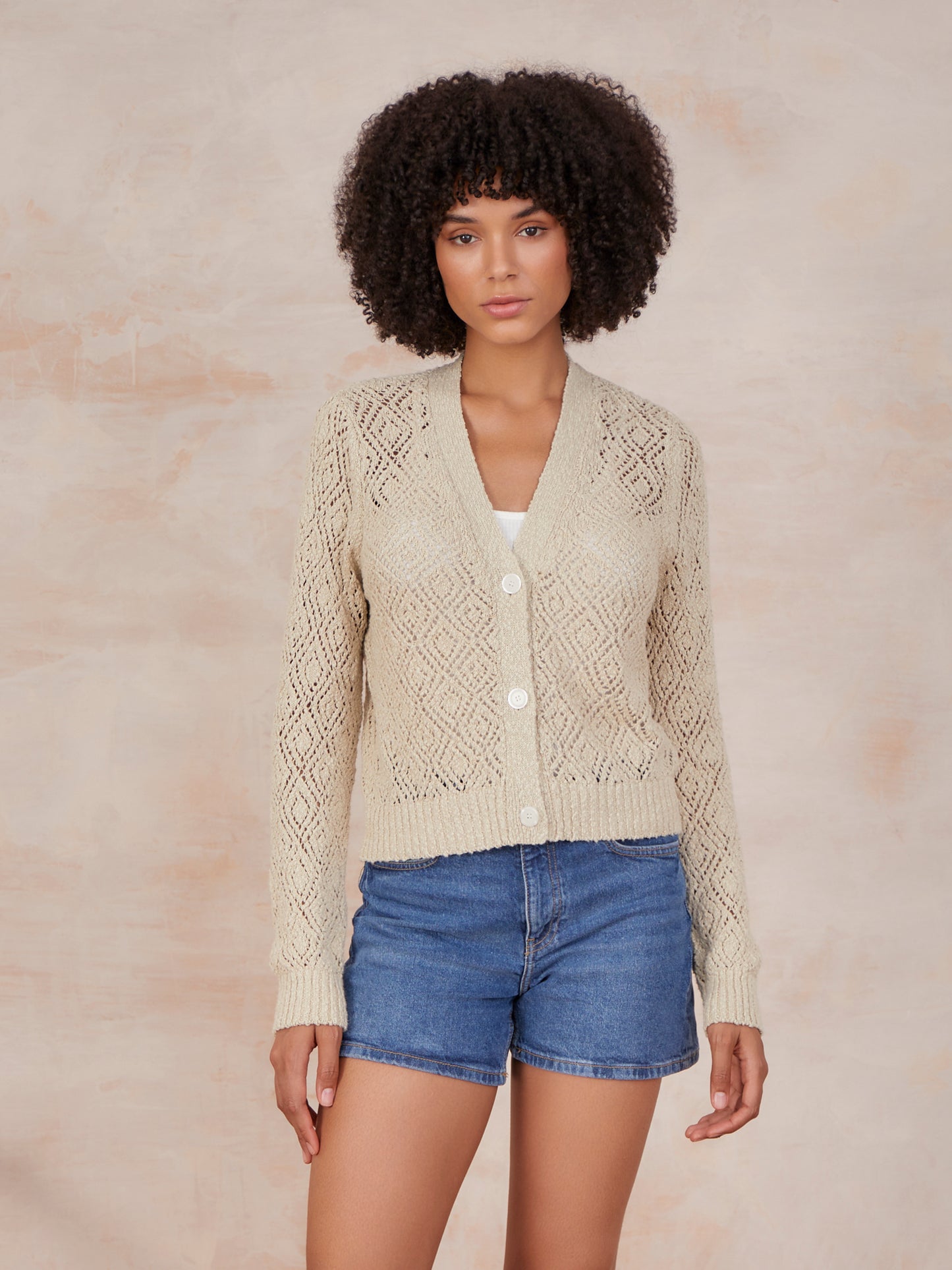 Odette Pointelle V-Cardigan