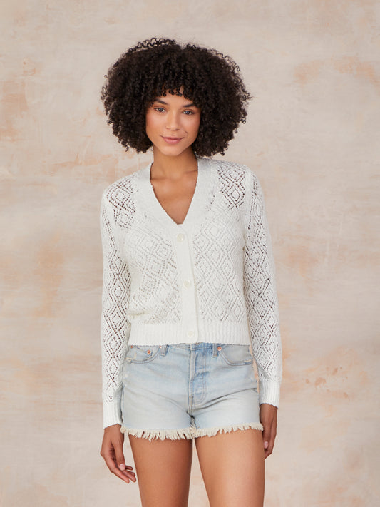 Odette Pointelle V-Cardigan