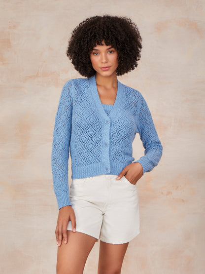 Odette Pointelle V-Cardigan