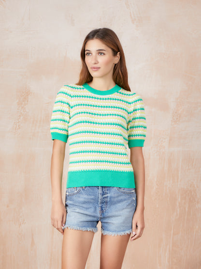 Blake Scallop Stripe Crew Tee