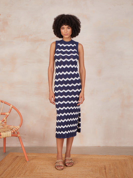 Freya Wave Pointelle Stripe Dress