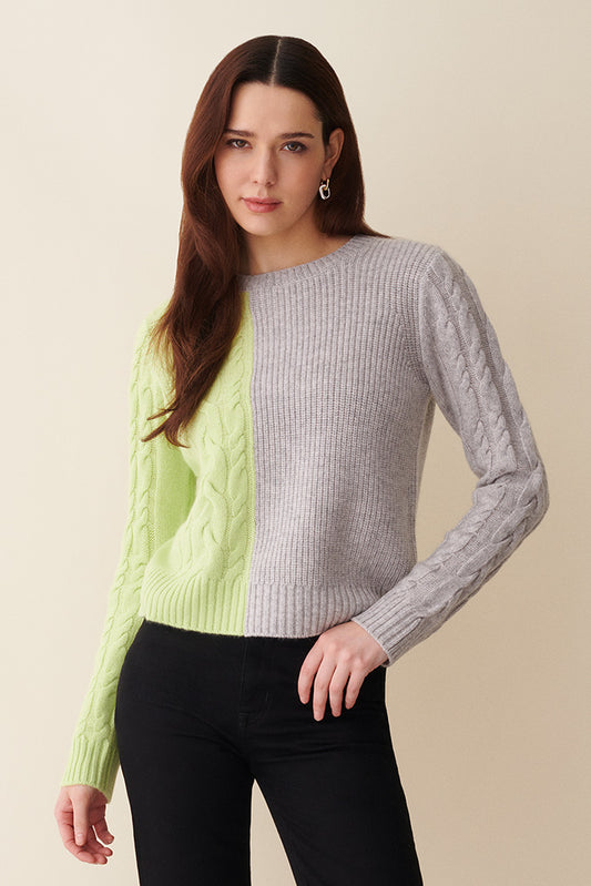 Scarlett Patchwork Cable Crew